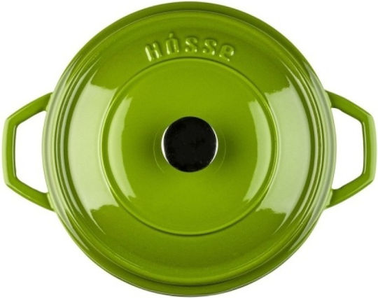 Hosse Deep Cast Iron Pot 4.4l 24cm Green