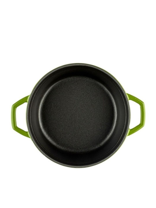 Hosse Deep Cast Iron Pot 4.4l 24cm Green