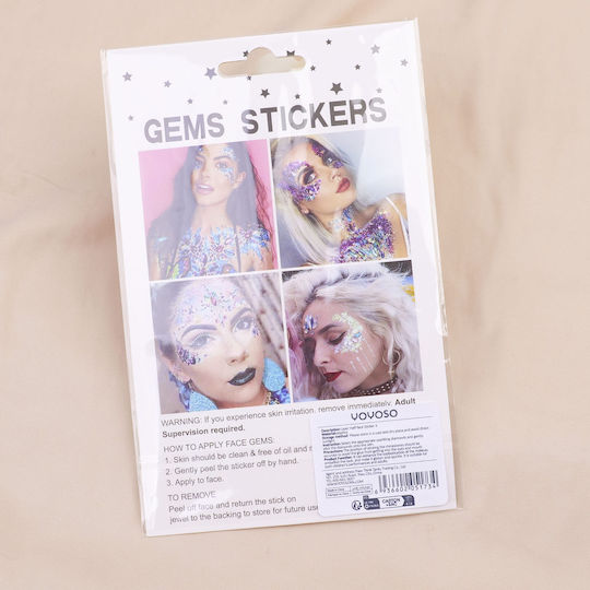 Half Face Laser Sticker 3