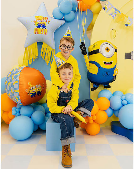 Luftballon Stern Minions Folie Hellblau