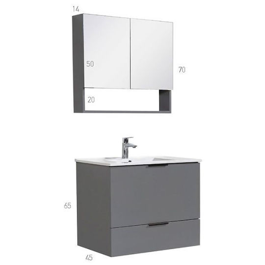 Mabo Unitate De Mobilier Pentru Baie Cu Lumină Lac