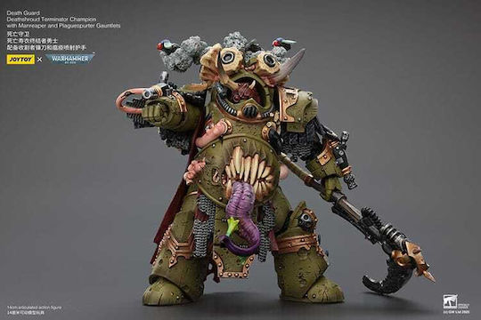 Warhammer 40k Action Figure 1/18 Death Guard Deathshroud Terminator Champion Manreaper Plaguespurter Gauntlets 14 Cm