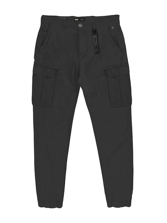 Elastic Cargo Trousers Black