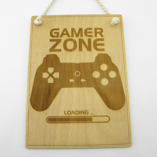 World Wood Semn Din Lemn „Gamer Zone”