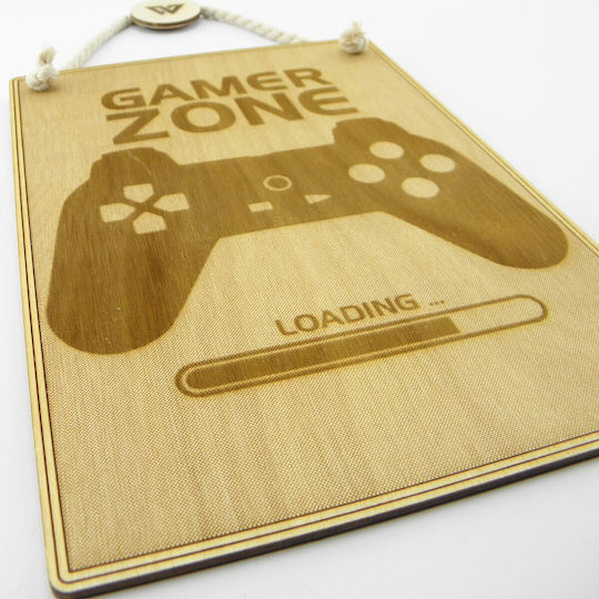 World Wood Semn Din Lemn „Gamer Zone”