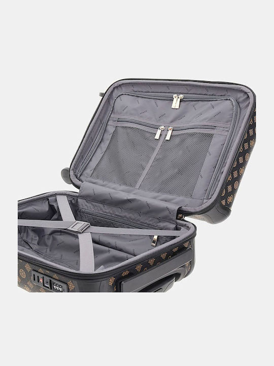 Guess Cabin Brown Suitcase With 4 Wheels Height 53cm
