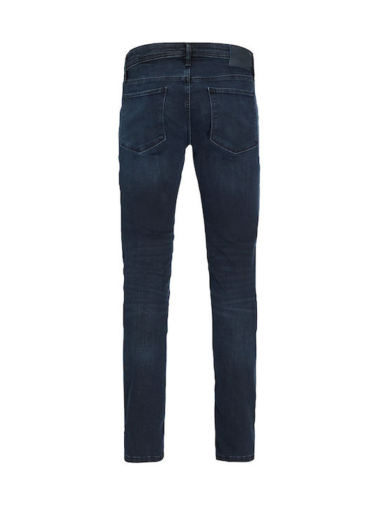 Men's Elastic Jeans Pants with Regular Straight Fit Dark Navy