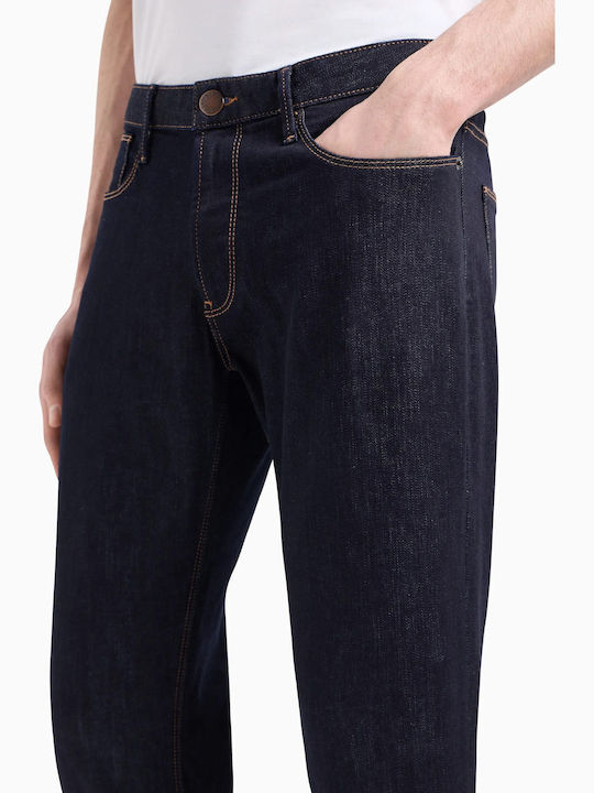 Pantaloni Jeans pentru Bărbați Elastic cu Croială Slim Albastru marin