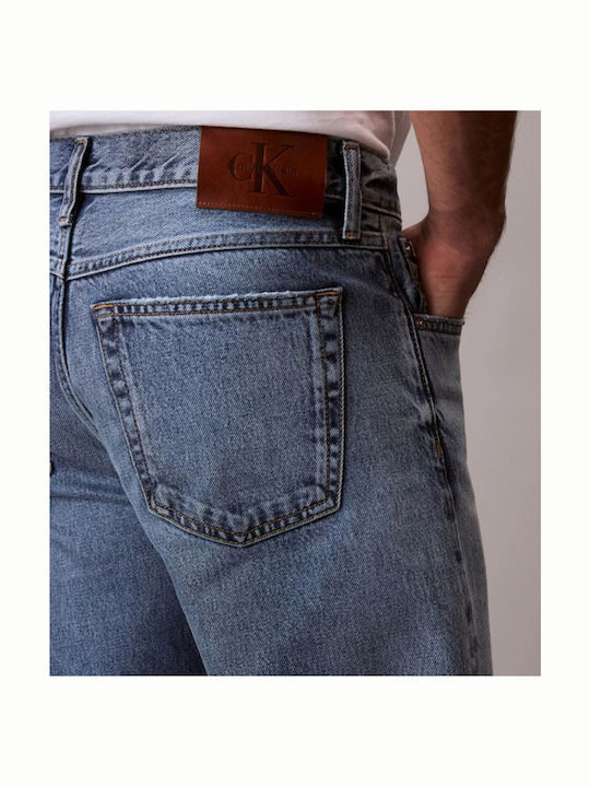 Ανδρικό Παντελόνι Τζιν με Relaxed Straight Εφαρμογή Μπλε