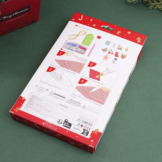 Diy Christmas Series Hanging Decorations Rhinestone Paper 10 Pieces