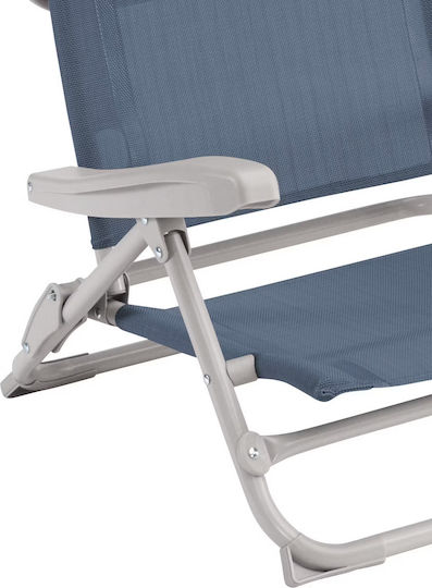Outwell Seaford Small Chair Beach with High Back Ocean Blue 62x54x80cm