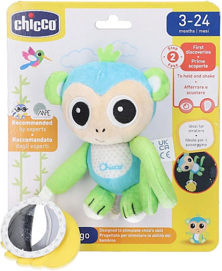 Chicco Σπιράλ Παιχνίδι Καροτσιού και Αυτοκινήτου με Καθρέφτη Monkey on the Go για 3+ Μηνών
