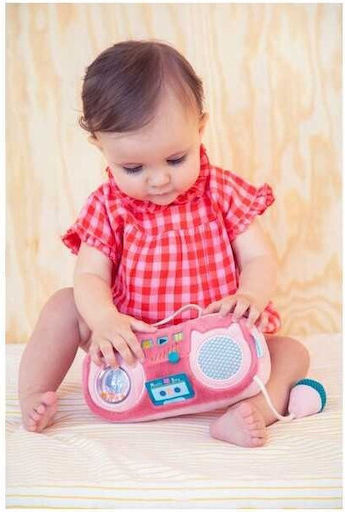 Lilliputiens Instrument Muzical Jeanne Sound Radio din Țesătură cu Muzică și Sunete pentru 9+ Luni