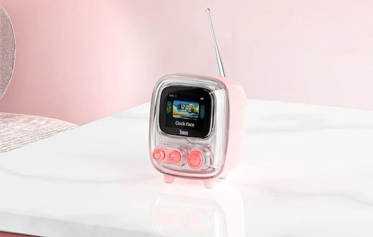 Divoom Tivoo 2 Ηχείο Bluetooth 5W με Ραδιόφωνο και Διάρκεια Μπαταρίας έως 8 ώρες Ροζ