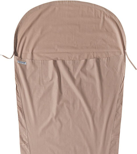 Sleeping Bag Liner Mummyliner Organic Cotton 241x90 Cocoon Beige