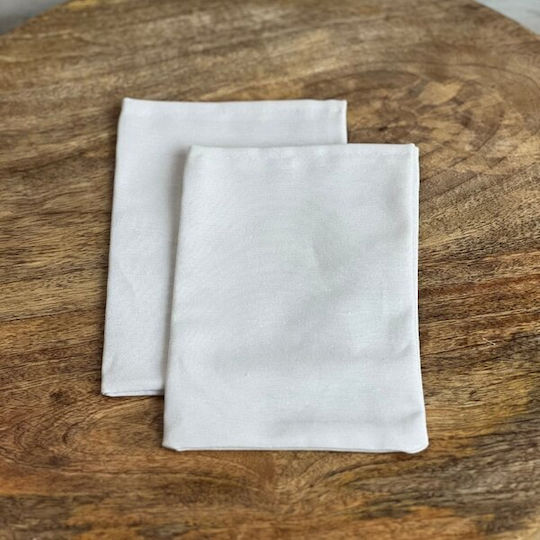 Πουγκι Λονετα Premium 12x17cm Σετ 5 Τεμαχιων Λευκο
