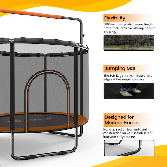 Bebe Stars Gymnastics Trampoline Diameter 140cm with Safety Net