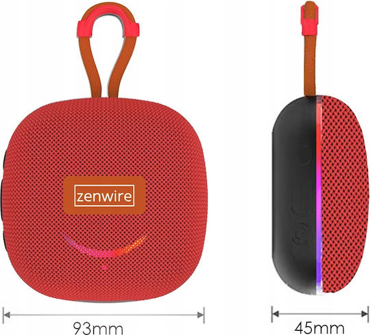 Zenwire Boombox Bluetooth Speaker 13W with Radio Red
