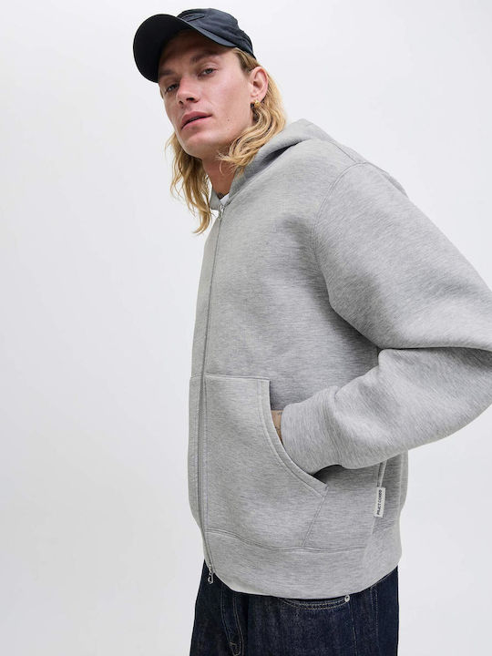 Cardigan with Hood Light Grey Melange