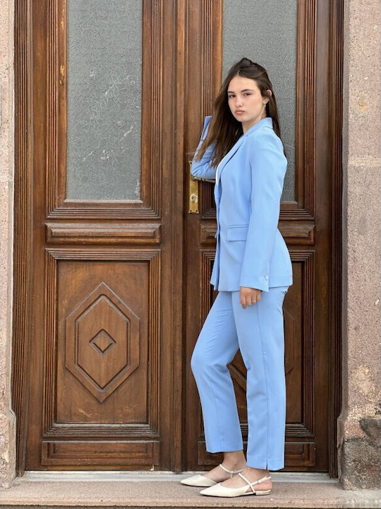 Damen Hellblau Anzug