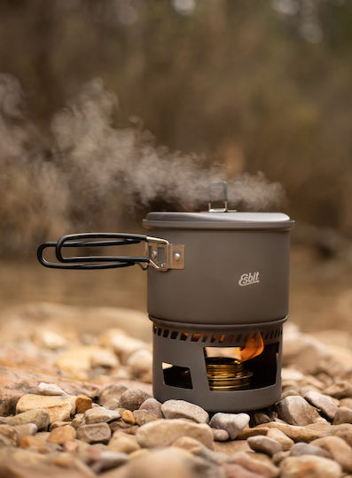 Arzător cu Cartuș Esbit Cookset cu Alcool Oală 1.5 L Aluminiu Negru