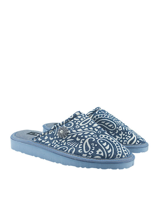 Closed-Toe Women's Slippers Light Blue