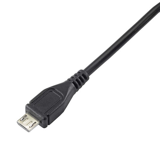 Akyga Charger with Built-in Cable micro USB 12.5W Blacks (AK-TB-06)