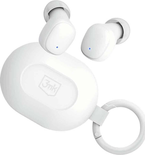 3MK FlowBuds 6.0 Bluetooth Handsfree Ακουστικά με Θήκη Φόρτισης Λευκά