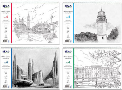 Skag Sketch Pad Architectural Design No4 30x40cm A3 15 Sheets