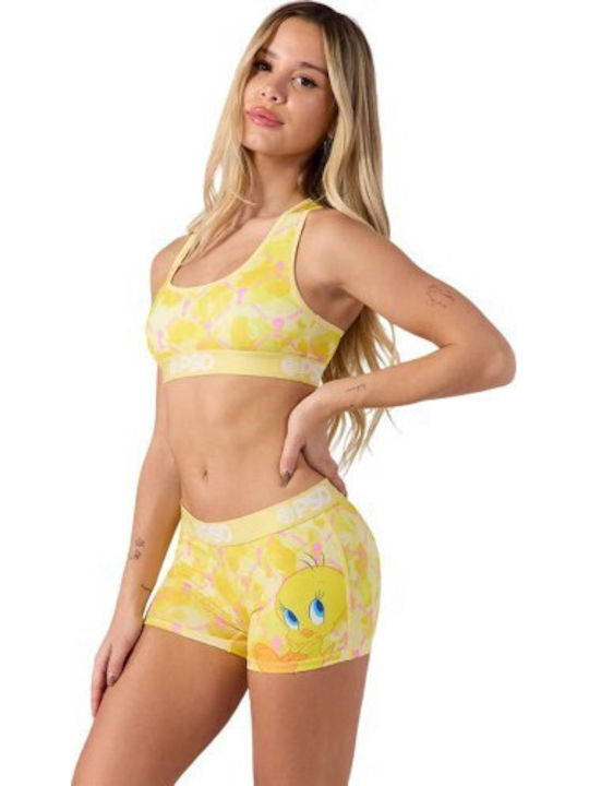 Women's Yellow Sports Bra