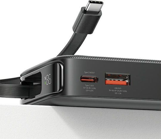 Usams CD224 Power Bank 10000mAh 20W mit USB-A Ausgangsanschlüsse und USB-C Ausgangsanschlüsse Lila