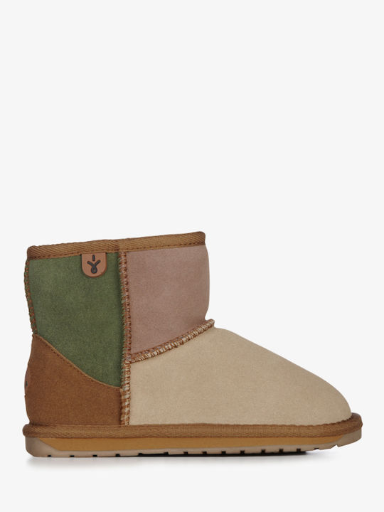 Leather Kids Ankle Boots Brown