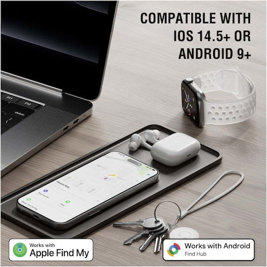 4Smarts SkyTag Duos Apple Find My & Google Find Hub White 4 Pieces