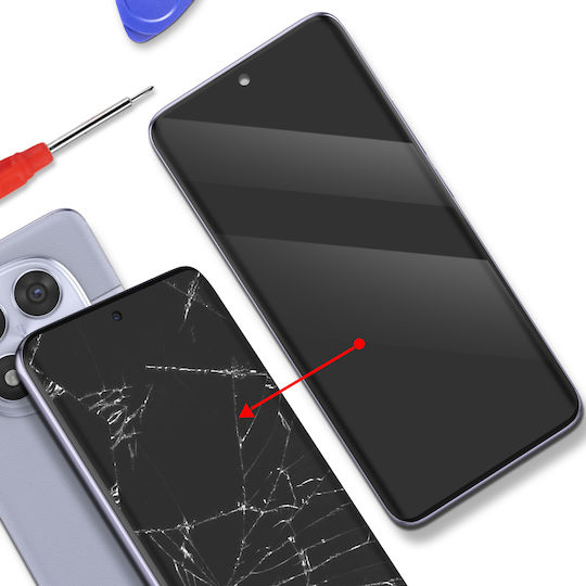 Xiaomi Redmi Note 14 Pro 5g Screen + Touch Screen + Lens + Frame 56002400o1600 Purple Original Service Pack