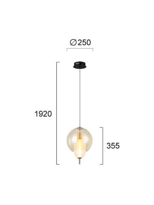 Viokef Κρεμαστό Φωτιστικό Μελί LED 250x250εκ.
