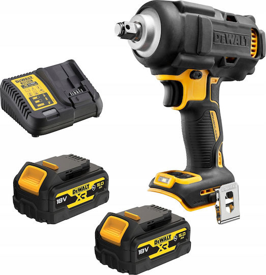 DEWALT DCF891P2G Brushless Impact Wrench Battery 18V 2x5Ah with Socket 1/2"
