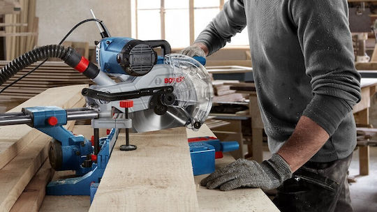 Bosch Gcm Miter Saw Electric with Power 1800W & Cutting Disc Diameter 254mm