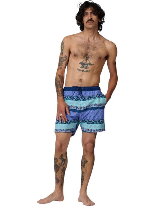 Men's Swimwear Shorts Blue with Patterns