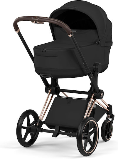 Cybex Priam Comfort Ρυθμιζόμενο Καρότσι 2 σε 1 Kατάλληλο για Nεογέννητο Sepia Black / Rosegold 12.9kg