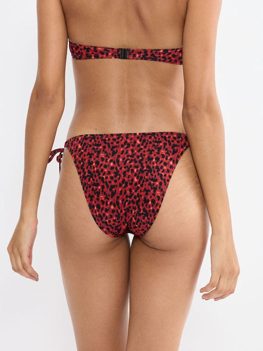 Slip Bikini Inferioare Cu Dantelă Burgundy
