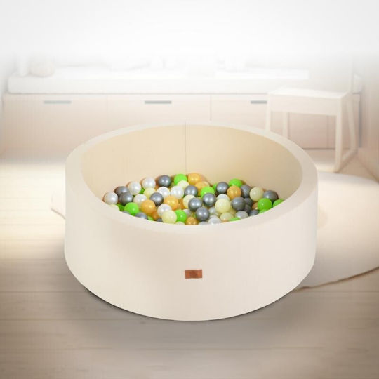 Moni Ball Pit made of Fabric 90x90x30cm. for 1+ Years Years Beige