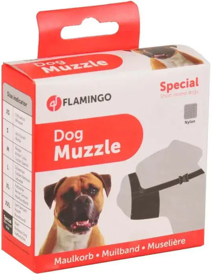 Φίμωτρο Σκύλου Flamingo Muzzle Nylon Black M 21x53-77cm