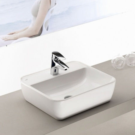 Cerastyle One Επικαθήμενος Νιπτήρας Πορσελάνης 46x42x14cm