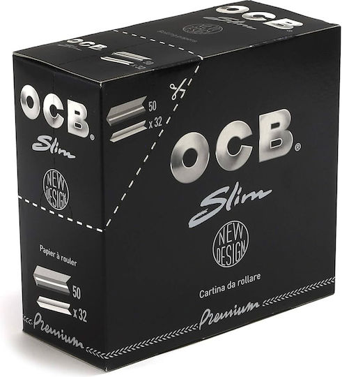Ocb Premium Листчета за свиване на цигари Slim King Size 32 листове 1бр