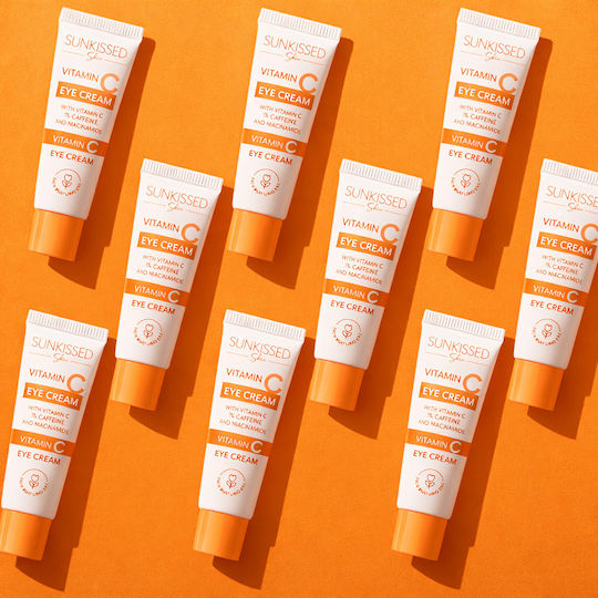 Sunkissed Vitamin C Cremă de Ochi pentru Hidratare Strălucire Cearcăne și Pungi sub Ochi 15ml