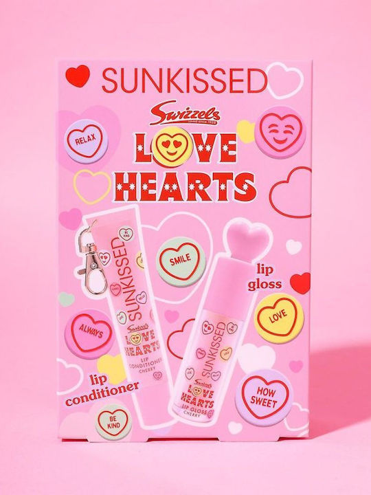 Sunkissed x Love Hearts Σετ Μακιγιάζ για τα Χείλη Cherry 2τμχ
