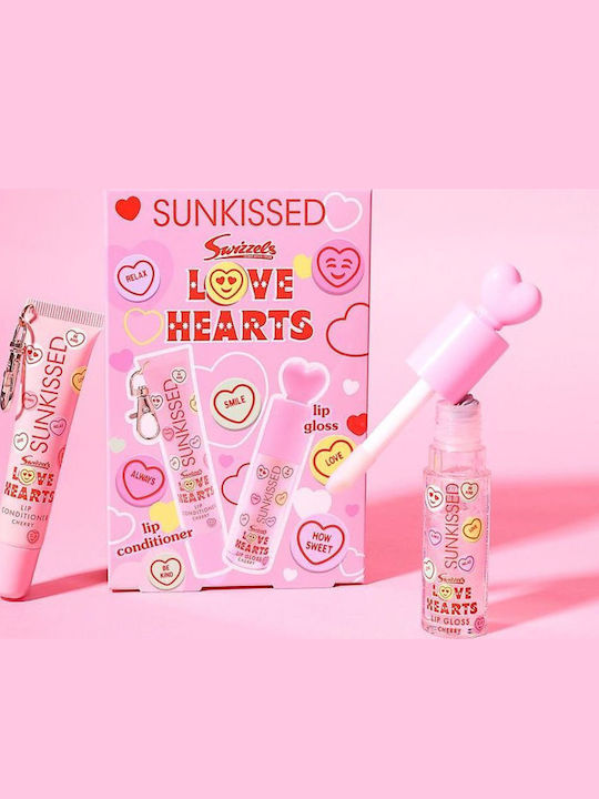 X Love Hearts Makeup Set for Lips Cherry 2 Pieces