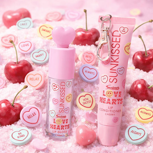 Sunkissed x Love Hearts Σετ Μακιγιάζ για τα Χείλη Cherry 2τμχ