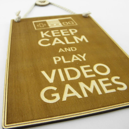 World Wood Holzhandwerksdekoration “keep Calm Video Games”