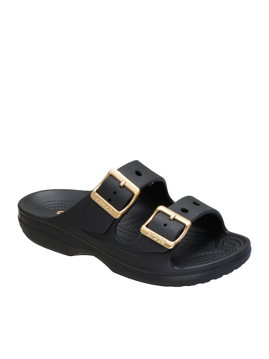 Buckle Flip Flops in Sandal Style in Black Colour